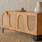 تصویر کاور رادیاتور چوب و حصیر (سایز 3) 