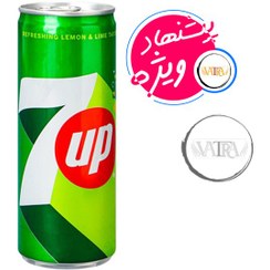 تصویر نوشابه قوطی شات سون آپ SEVEN UP با طعم لیمو 150 میل 