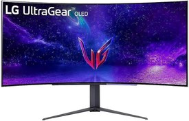 تصویر مانیتور خمیده گیمینگ 45 اینچ ال جی UltraGear 45GR95QE-B LG 45 Inch UltraGear 45GR95QE-B WQHD 0.03 ms Curved Gaming Monitor