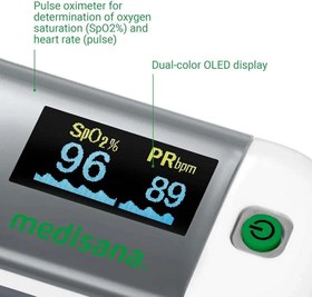 تصویر پالس اکسیمتر مدیسانا PM 100 جعبه خراب Pulse-Oximeter-Medisana-PM100