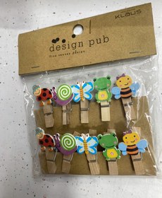 تصویر گیره کاغذ چوبی 