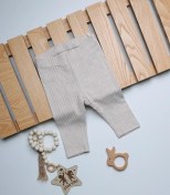 تصویر شلوار نوزادی نخی کبریتی | لگ جذب | برند H&M | کد 601018 