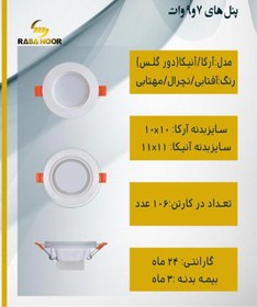 تصویر پنل 9 وات توکار 