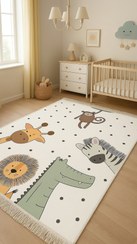 تصویر فرشینه اتاق کودک طرح انیمال هازان ترک - ۱۰۰×۱۵۰ U337