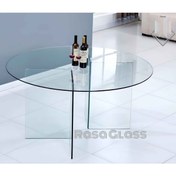 تصویر میز ناهارخوری صفحه گرد 