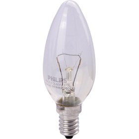 تصویر لامپ شمعی شفاف فیلیپس Philips E14 60W Philips E14 60W LED Bulb