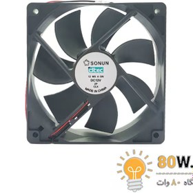 تصویر فن 12x12x2.5 12V 12025 فن 12 ولت بوش با ابعاد 12x12 و ضخامت 2.5 سانتیمتر 310mA