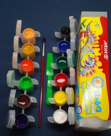 تصویر گواش 12 رنگ آریا/سایز کوچک 