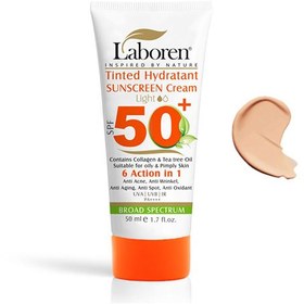 تصویر ضدآفتاب 6کاره رنگی اس پی اف 50 مناسب پوست چرب لابورن 01-لایت Laboren 56 Action In 1 Tinted Sunscreen Cream Spf50 For Oily Skin