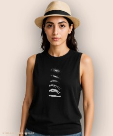 تصویر تاپ مردانه و زنانه طرح سفر به بینهایت 