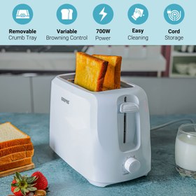 تصویر توستر نان جی پاس مدل GBT36515 ا Geepas GBT36515 2 Slice Bread Toaster Geepas GBT36515 2 Slice Bread Toaster