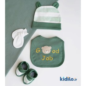 تصویر پیشبند نیلی طرح لاکی 