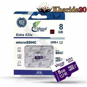 تصویر رم میکرو ۸ گیگ ویکومن Vicco Man 8GB Memory Card