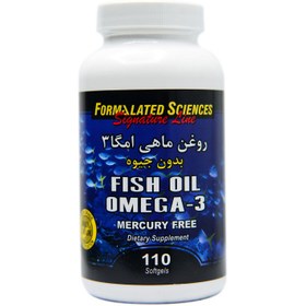 تصویر کپسول ژلاتینی نرم روغن ماهی امگا 3 بدون جیوه فرمولیتد ساینسز110عددی FORMALATED SCIENCES Fish Oil Omega-3 110 softgels