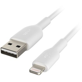 تصویر کابل شارژ لایتنینگ به USB-A شارژ سریع بلکین مدل CAA001bt1MWH2PK طول 1 متر سفید 