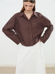 تصویر گونی کرپ کتان زنانه اورسایز | LC Waikiki | 943246910 | اورجینال 