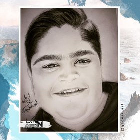 تصویر تابلو نقاشی سیاه قلم ابوالفضل رجبی 