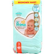 تصویر پوشک بچه پریما Prima سفیدسایز3 52عددی pampers prima gold