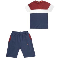 تصویر ست تی شرت و شلوارک پسرانه 