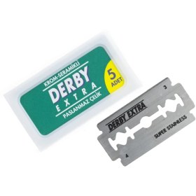 تصویر تیغ اصلاح سنتی مدل extra بسته 5 عددی دربی Derby Razor 5 Pcs