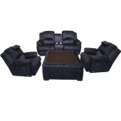 تصویر مبل ریلکسی چهار نفره مدل مکانیکی C3 به همراه کنسول و میز 