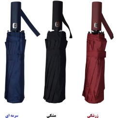 تصویر چتر اتومات ۱۰ فنره دوبل چراغ دار رنگی 