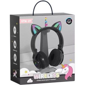 تصویر هدفون بی سیم یونیکورن مدل STN-27 STN-27 unicorn wireless headphones