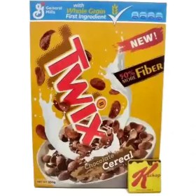 تصویر کورن فلکس کانادایی توئیکس Twix Chocolate با طعم شکلاتی 350 گرم 