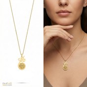 تصویر گردنبند نقره آب طلا طرح آیه وان‌یکاد 