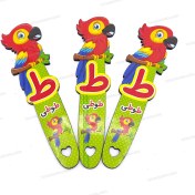 تصویر بوک مارک طوطی طرح چوبی 