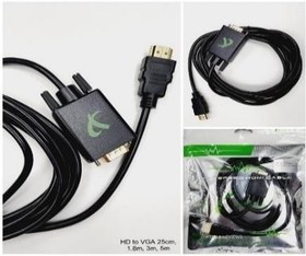 تصویر کابل VGA به HDMI سایز 5 متری HDMI TO VGA مدل FC604 