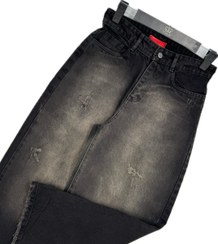 تصویر شلوار واید بگ ذغالی مدل 42123 