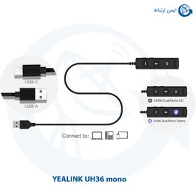 تصویر هدست یالینک مدل UH36 Mono Yealink UH36 Mono USB Headset