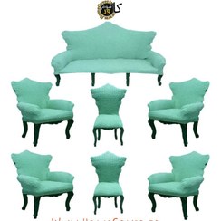 تصویر کاور مبل ۹ نفره سلطنتی مدل لاکرا پفکی 