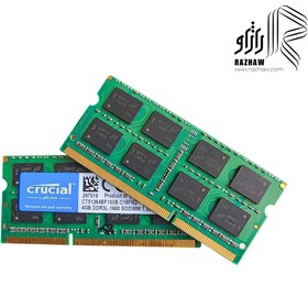 تصویر رم 4 گیگابایت ddr3l لپ تاپ باس 12800/1600mhz برند کروشیال 