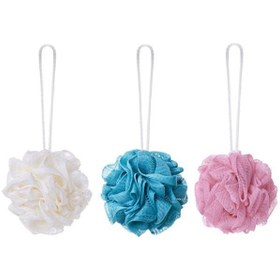 تصویر ست اسفنج حمام لوفا ۳ تکه چند رنگ ۱۳ سانتیمتر برند generic 3-Piece Loofah Bath Sponge Puff Set Multicolour 13cm