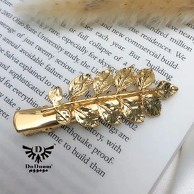 تصویر گیره طلایی برگ درشت G144 