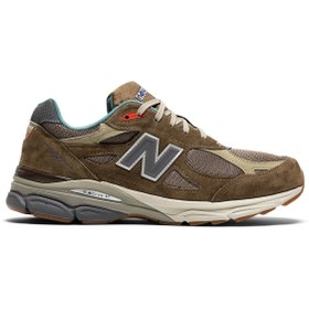 تصویر کتانی رانینگ نیوبالانس ۹۹۰ خاکی قهوه ای newbalance 990D3 