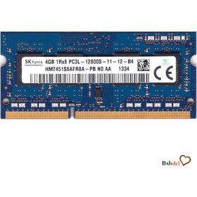 تصویر رم لپ تاپ هاینیکس SK Hynix DDR3L 1600MHz PC3L 4GB 