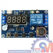 تصویر ماژول تایمر و ساعت مدل XY-BJ ورودی Micro USB با رله و نمایشگر Timer module with XY-BJ clock