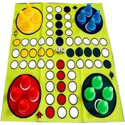 تصویر بازی منچ و مارو پله پارس مدل پارچه ای 