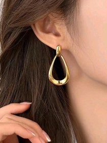 تصویر گوشواره ایرا 1pair Simple French Style High-End Geometric Earrings, Stylish & Luxurious