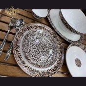 تصویر سرویس غذاخوری مقصود ۲۶ پارچه طرح پلنگی ۶ نفره ارکوپال 