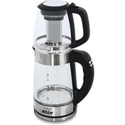 تصویر چای ساز بیم مدل TM2808 ظرفیت ۱.۸ لیتر با کتری شیشه‌ای 