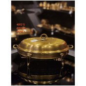 تصویر سوفله خوری بیضی برنجی 4914 