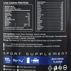 تصویر پروتئین کازئین 100 درصد تی جی ای ماسل Casein Protein 100% TGA Muscle