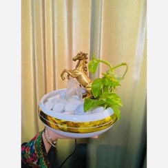 تصویر آبنما دکوری رومیزی مینی اسب 