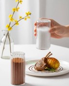 تصویر نمکدان پیرکس مدل استوانه شیار دار نمک پاش پیرکس