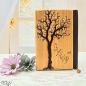 تصویر دفتر خاطرات چوبی دستدوز سیلقا (اندازه ۱۰×۱۵) کد BMA_107 
