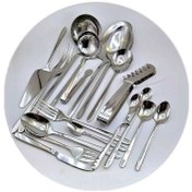 تصویر سرویس قاشق و چنگال یونیک مدل دونا 24 نفره 144 پارچه Unique spoon and fork set Dona design 144piece